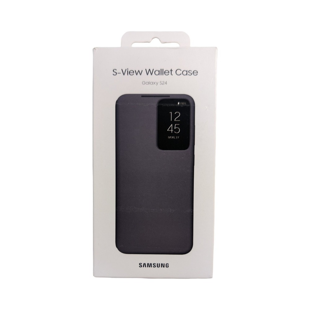 Mm5-O  Samsung S-View Wallet Case For Galaxy S24 -‎ Black